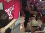 Jogo de sexo em grupo em sala de KTV asiática